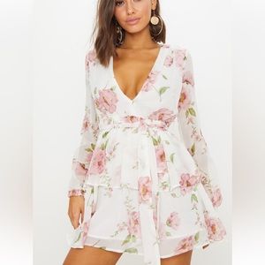 PLT floral chiffon dress